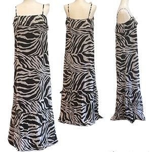 BCX Zebra Print Maxi Dress